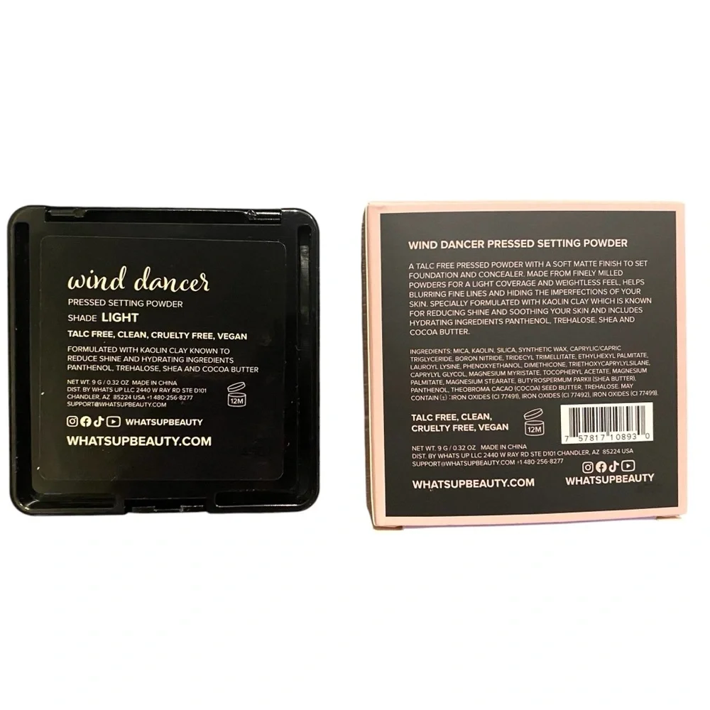 Whats Up Beauty Wind Dancer Pressed Setting Powder - Light 9g